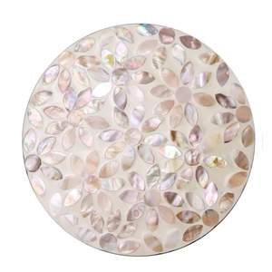 Boho Chic Mother of Pearl Placemat Shell Charger for Seaside Wedding & Luxury <b>Table</b> Setting Storage - Product Image 2