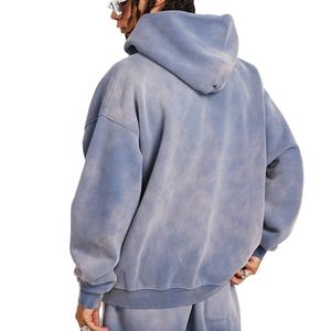 Wholesale New Style Winter Good Quality <b>Men</b> Zipper Long Sleeve Acid Washed Hoodies for Customize 2026 - Product Image 3