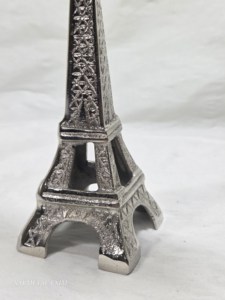 Loupe de bureau décorative en métal en forme de Tour Eiffel argentée, loupe à main, souvenir de Paris, décoration de bureau de luxe, artisanat métallique - Product Image 2