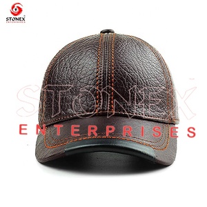 Service OEM haute qualité prix bas matériau premium cuir 100% casquette en cuir confortable pour unisexe. - Product Image 6