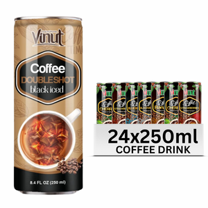 กาแฟอาราบิก้าแบบน้ำเข้มข้น ผลิตภายใต้แบรนด์ของคุณเอง (OEM/ODM) ผู้ผลิต VINUT กระป๋องอะลูมิเนียม 250 มล. 10 บริกซ์ 24 กระป๋อง ขายส่ง ผู้นำเข้า - Product Image 1