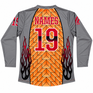 Maillot de sport personnalisé à manches longues pour le baseball, sublimé, à manches longues, pour homme, évacuant l'humidité, manches complètes - Product Image 2