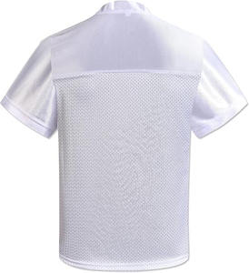 Camisetas de Fútbol Blancas sin Estampado, Camiseta de Práctica de Fútbol de Malla Blanca en Poliéster de Alto Rendimiento, Ligera y Transpirable con Diseño de Cuello en V - Product Image 2