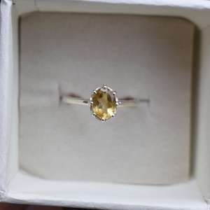 Citrine <b>Ring</b> S925 Sterling <b>Silver</b> Gemstone Jewelry Elegant Yellow Stone <b>Ring</b> For Women Fine <b>Statement</b> Jewelry - Product Image 5