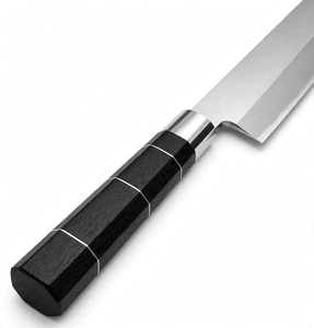 มีดเชฟแบบญี่ปุ่น Yanagiba Kiritsuke ขนาด 9.5 นิ้ว สำหรับหั่นเนื้อ ด้ามจับไม้มะเกลือทรงแปดเหลี่ยม รุ่น DIY ระดับมืออาชีพ รับผลิตตามแบบ OEM - Product Image 6