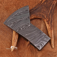 Burraq Hache de fendage et tête de tomahawk en acier Damas, qualité supérieure, faite main, avec étui en cuir, pour usage industriel et extérieur, cadeau pour papa