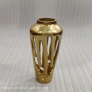 Jarrón decorativo ecológico duradero clásico de Metal de aluminio de goteo plateado con cuerpo diseñado de fusión para uso doméstico - Product Image 4