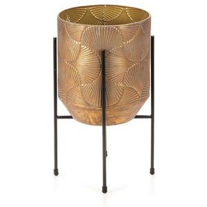 Pot rond en métal idéal pour les arrangements floraux, décoration intérieure et extérieure, avec des proportions équilibrées et une grande résistance - Product Image 6