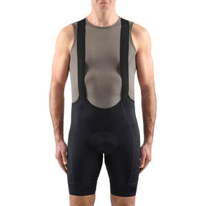Men's Cycling Bib <b>Shorts</b> <b>Three</b> <b>Quarter</b> <b>Length</b> Fitted Seamless Spandex Nylon Black Color Compression Skin Fit Tight Bibs <b>Shorts</b> - Product Image 1