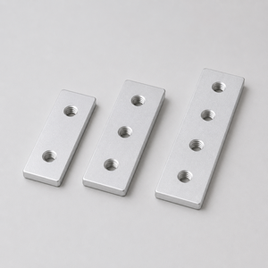 Piezas de Aluminio Mecanizadas por CNC Personalizadas, Mecanizado CNC, Perforación y Roscado, Placa Conectora Roscada de Aluminio - Product Image 2