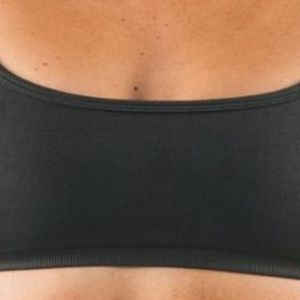 Olive Green Women's Cross Back Sports Bra Front Medium <b>Support</b> Quick Dry Performance Workout <b>Crop</b> <b>Top</b> Gym Fitness Activewear - Product Image 3