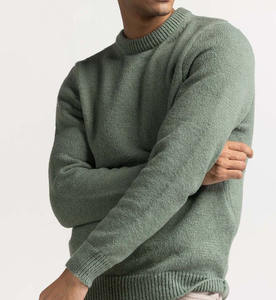 เสื้อกันหนาวผู้ชายแขนยาวสีพื้นแบบเรียบง่ายสั่งทำพิเศษลดราคาช่วงฤดูหนาวขายส่งขายดีไซส์ใหญ่แห้งเร็ว - Product Image 2