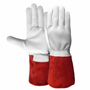 Gants de soudage TIG en cuir de chèvre et de vache, résistants aux étincelles et à la chaleur, protection individuelle robuste pour les mains - Product Image 3