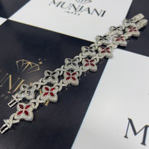 Bracelet à breloques en argent 925 avec moissanite VVS, chaîne fine à maillons, coupe marquise, plaqué or, style hip-hop, cadeau pour femmes, hommes, unisexe - Product Image 4