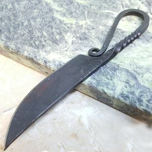 มีดครัวเหล็กกล้าคาร์บอนตีมือโบราณสไตล์ยุคกลาง Jexmoo ผลิตตามสั่ง - ใบมีดอเนกประสงค์ - ของขวัญสำหรับเชฟ - Product Image 5