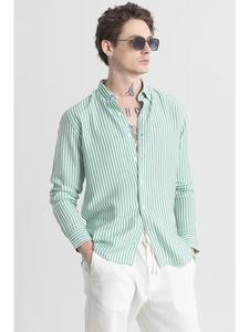 Men's Striped Poly Cotton <b>Shirt</b> Regular Fit Full Sleeve Casual Party Wear <b>Shirt</b> - Product Image 1