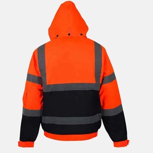 High Visibility Reflective Hi Vis ANSI Class 1 LED Flash Winter Workwear Jackets <b>Waterproof</b> Breathable Fabric Safety - Product Image 2