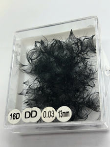 Extensions de cils synthétiques faites à la main les plus vendues 10D-20D Mega Volume Naturel Longue Étroite Foncée Mat 7-20mm de longueur - Product Image 4