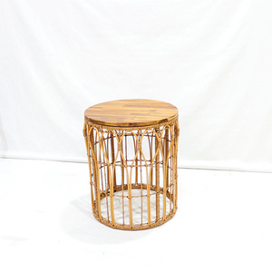 Eco-Friendly Durable Iron <b>Plastic</b> & Wood Round Coffee <b>Table</b>-Minimalist Living Room <b>Outdoor</b> Accent <b>Table</b> - Product Image 3