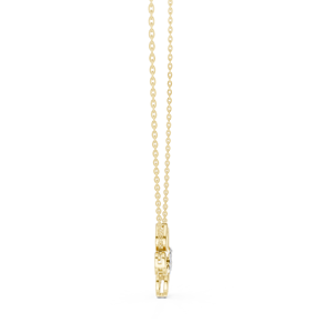 Pendentif papillon en or massif 14K 18K avec diamant de laboratoire taille ronde 0,18 CT DEF VVS, collier de mariage, fabricant en gros - Product Image 4