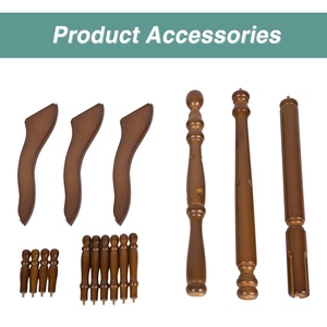 Modern design wooden coat <b>stand</b> dark walnut with tripod base vintage entryway customized options - Product Image 5
