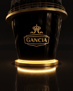 Nouveau design pour support d'affichage de bouteilles de vin en acrylique LED sans fil avec style moderne personnalisé pour la publicité dans les supermarchés - Product Image 3