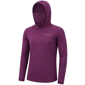Chemise de pêche à manches longues à capuche pour femme, couleur unie, UPF 50, séchage rapide, vêtement de pêche - Product Image 2