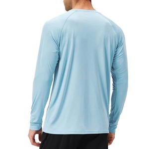 เสื้อเชิ้ตแขนยาวผ้าไหมน้ำแข็ง OEM สำหรับผู้ชาย ไม่มีลาย  รับสกรีนโลโก้ น้ำหนักเบา ระบายอากาศดี เสื้อยืดฤดูร้อน ขายส่ง เสื้อผ้าเย็นสบาย - Product Image 2