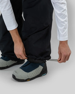 Pantalones de nieve negros de pierna ancha con cordón, pantalones de esquí largos para entrenamiento al aire libre, pantalones de nieve holgados para hombre - Product Image 6