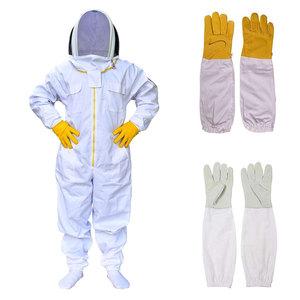 SALVA LEATHER Professional Full Body Beekeeping <b>Suit</b> with Ventilated Hood White Four Seasons Use Model SL-BKS-105 - Product Image 4