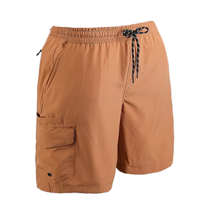 Men's <b>Camouflage</b> <b>Cargo</b> Shorts, Casual Knee-Length Shorts with Elastic Waist, Adjustable Drawstring and Multiple Pockets - Product Image 2