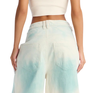 Jean en denim large pour femme, respirant, tissé, uni, coupe ample, longueur intégrale, mode streetwear estivale - Product Image 4