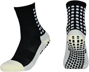 Chaussettes de basket-ball antidérapantes avec motif géométrique pour adultes, vêtements de sport d'été, design tricoté noir et blanc - Product Image 2