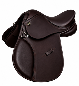 Silla de montar de cuero para salto ecuestre para niños (10”–15”) con armazón de fibra flexible y paneles de lana flocada - Product Image 4