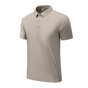 Men's Solid Color Short Sleeve <b>Polo</b> <b>Shirt</b> Knitted Quick Dry Casual Style Regular Fit Light <b>Blue</b> - Product Image 2