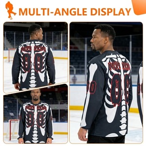 Custom Logo Printing Quick Dry Plus Size Unisex <b>Ice</b> <b>Hockey</b> <b>Jersey</b> Sublimated Sportswear Professional Manufacturer <b>Wholesale</b> Rate - Product Image 2