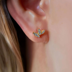 Pendientes de Diamantes Cultivados en Laboratorio de Oro de 18K de Moda, Certificados por IGI, Claridad VVS, Color F, Estilo Vintage para Novia, Venta al por Mayor para Mujer - Product Image 3