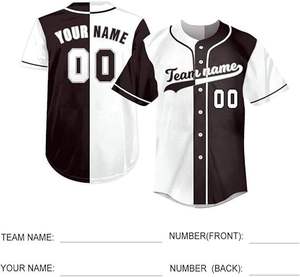 Maillot de baseball court respirant et à séchage rapide, grande taille, couleur personnalisée, 100 % polyester, antibactérien, service OEM – Meilleures ventes - Product Image 3