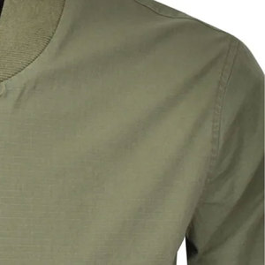 Chaqueta Bomber Acolchada de Lona de Alta Calidad para Hombre, Abrigo de Invierno Cálido con Cuello Alto y Forro Grueso Estilo Universitario - Product Image 4