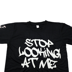 Custom High Quality 3D for T-shirt for Men Fashion Brand Puff Printing 100% Cotton Casual Knitted Fabric Quick Dry - Product Image 2