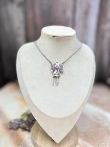Collar de Algodón de Azúcar Turquesa Hecho a Mano en Plata de Ley, Joyería Boho del Suroeste, Regalo Artesanal para Ella - Product Image 1