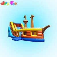 Glissière gonflable géante extérieure du bateau de pirate 3d d'enfants à vendre