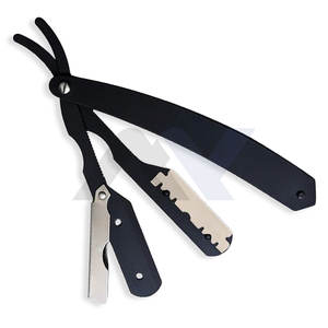 Maquinillas de Afeitar Profesionales de Doble Filo con Hojas de Acero Inoxidable para Hombres y Mujeres, Color Negro y Plateado - Product Image 6