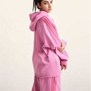 High Quality Vendor Wholesale Drawstring Hoodie Flared <b>Pants</b> Set Customize Casual Solid Logo Red Sweat Suits Women Tracksuit - Product Image 2