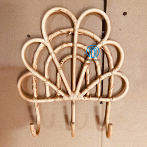 New Arrival Rattan Wall Hanging <b>Hook</b> Shell Shape Handmade Eco Friendly Wall Decor Wholesale Bulk Supplier Kids Room Organizer - Product Image 1