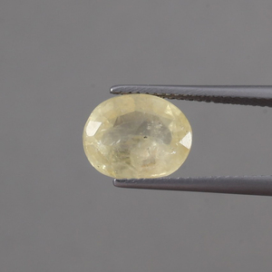 Saphir Jaune Naturel Certifié IGI, Pierre Précieuse Non Montée, Coupe Ovale 11x9mm, 5.08 Carats, Pour Fabrication de Bijoux, 100% Naturel, Changement de Couleur - Product Image 1