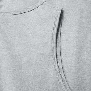 Débardeur de sport pour homme en polyester et coton, col en V, sans manches, maille respirante, tricoté - Product Image 3