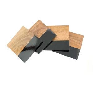 Accessoires de table personnalisables en bois d'acacia et résine époxy de haute qualité pour décor de bar à la maison tapis de Style européen - Product Image 2