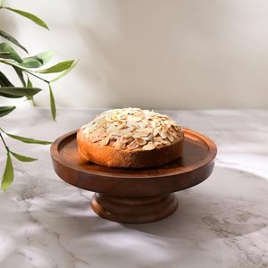 Soporte de Madera Hecho a Mano para Tartas, Base Redonda de Madera de Mango para Postres, por Aqudus Saleem Uttar Pradesh, para Bodas y Repostería Casera - Product Image 1