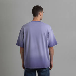 T-shirts pour hommes en coton lourd lavé, col rond, épaules tombantes, style hip-hop, respirants, pour la gym, fabrication sur mesure OEM/ODM - Product Image 3